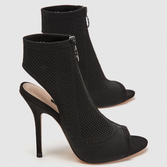 NWT • Zara • Fabric High-Heel Sandals with Zip - Picture 5 of 6